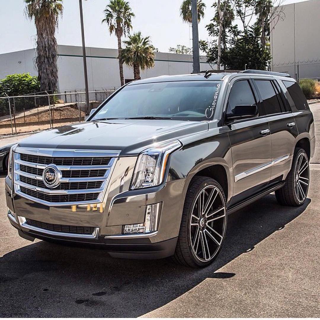 Koko Kuture Massa 7 Machined Black on Cadillac Escalade